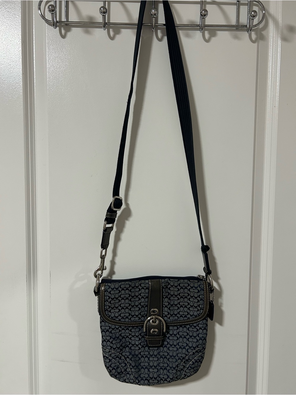 Coach Black Signature C Logo Crossbody Bag